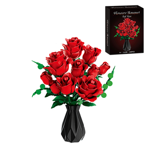 Accettiamo Modelli Personalizzati e Confezioni in Scatola, Mini Casa di Natale e Auto Scorrevole, Set di Costruzioni in Mattoncini, Giocattolo Floreale per Ragazze, Regalo per il Weekend - Product Image 2