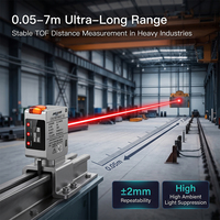 Capteur de distance laser TOF 7000 mm, réponse rapide 500 Hz, NPN, RS485, capteur de mesure de distance analogique, capteur industriel