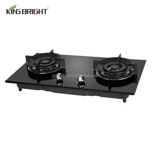 Estufa de Gas Italiana Kingbright Serie Parabólica de 86 cm con Cubierta de Vidrio Blanco, 3 Quemadores, Integrada - Product Image 2