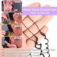 Prix d'usine 100% Cheveux Humains Ondulés Crochet Braids Machine Double Trame Ondulations Personnalisables Couleurs Extensions de Cheveux en Gros