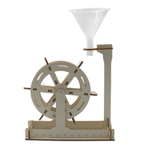 Kit scientifique de roue à eau en bois, jouet éducatif pour enfants, modèle à assembler manuellement, 7-9 ans, expérience d'apprentissage STEM - Product Image 1