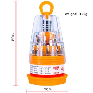 Mini juego de destornilladores magnéticos de acero al carbono 31 en 1, brocas y soporte para brocas, juego de herramientas de reparación de teléfonos móviles - Product Image 5