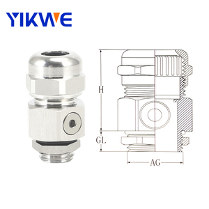 YIKWE - Prensaestopas de Latón Personalizado M16 PG9, Metálico, Transpirable, Tipo Ventilación, Permeable al Aire, IP68, Certificado CE - Product Image 1
