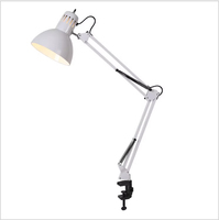 Lampe de bureau moderne pour hôtel, multifonctionnelle, rechargeable, à commande tactile, noire, LED RGB, avec clip de lampe en métal AC E27