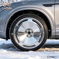 Rines de Aleación Forjada Premium para Auto, Nuevos, Perfil de Borde Profundo de 25 mm, Labio Pulido, 5 Birlos, Gris Brillante, para Autos Deportivos, Sedanes y SUVs