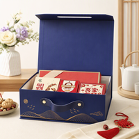 Boîte cadeau rigide en carton gris avec poignée de valise à fermeture magnétique, en forme de livre, haut de gamme, avec logo imprimé personnalisé, biodégradable et bronzé