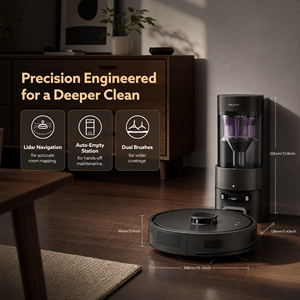PT20-C800 Robot Vacuum Cleaner with Auto-Empty Station, Powerful Suction, Pet Hair Cleaning Smart Robot Vacuum - Product Image 6