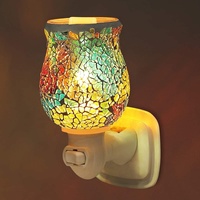 Lampe murale décorative led en verre, mosaïque électrique colorée, cire à l'huile aromatique, veilleuse pour la maison et le bureau, idée cadeau
