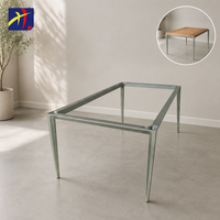 Cadre de bureau en métal réglable en hauteur, durable, noir, avec revêtement en poudre, pieds évasés chromés personnalisables, style traditionnel pour bureau