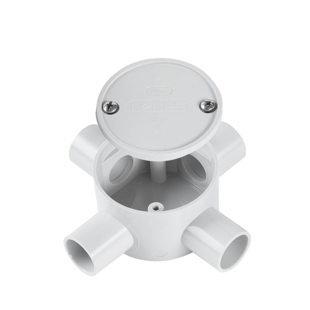 LSZH Round Three-Way Junction Box Exterior Electrical Enclosure for Electronics & Instruments