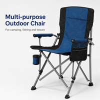 Chaise de Réalisateur Pliante Portable avec Accoudoirs en Acier Inoxydable pour Camping en Plein Air, Pêche, Plage, Randonnée, Pique-nique, Dessin Artistique