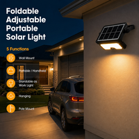 Projecteur solaire LED extérieur haute luminosité 3CCT avec détecteur de mouvement PIR, étanche IP65, garantie 3 ans pour jardin, cour, allée
