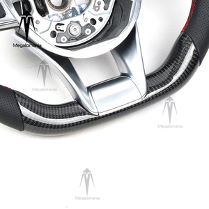 Volant en fibre de carbone pour Mercedes-Benz Classe C (C200/C180/C63/C300) W204/W205 SLK/GLK/GLC/<span class=keywords><strong>GLE</strong></span> 2015-2018 - Product Image 4