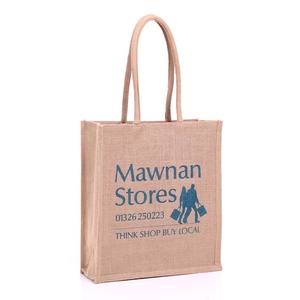 Vente en gros Portable Jute naturel fourre-tout Sacs à provisions Designer Low-Cost Gunny Bag Caractéristique recyclable - Product Image 2