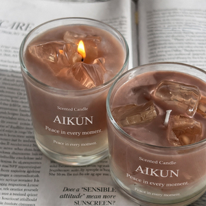 Bougie aromathérapeutique AIKUN 100% cire de soja naturelle, parfum et logo personnalisés, bougie parfumée pour hôtel/SPA/boutique - Product Image 2