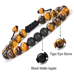 <span class=keywords><strong>Bracelet</strong></span> en pierre œil de tigre de 8 mm pour homme, bijoux pour soulager le stress, le yoga, l'anxiété, <span class=keywords><strong>bracelet</strong></span> en pierres précieuses ajustable - Product Image 3