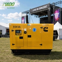 Groupe électrogène diesel silencieux triphasé 40 kW 50 kVA avec moteur DCEC, groupe électrogène de secours extérieur 44 kW 55 kVA avec ATS pour événements