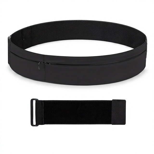 Wide Running Belt No Bounce Adjustable Magic Tape with Extender Strap Waterproof Waist Pack for Runners Travelers Workout