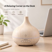 Diffuseur d'arômes et humidificateur Faner ultra-silencieux de type brumeux avec arrêt automatique, télécommande, minuterie, protection contre l'ébullition à sec, alimentation USB