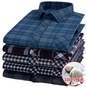 <span class=keywords><strong>Camisa</strong></span> de <span class=keywords><strong>Franela</strong></span> a <span class=keywords><strong>Cuadros</strong></span> para Hombre, 100% Algodón, Casual, de Manga Larga, Personalizable al por Mayor, para Primavera y Otoño - Product Image 5