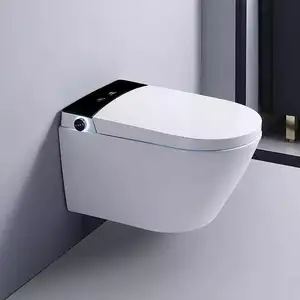 Marca d' água elétrico wc sensor de pé automático bidé nivelamento parede banheiro ung inteligente vaso sanitário