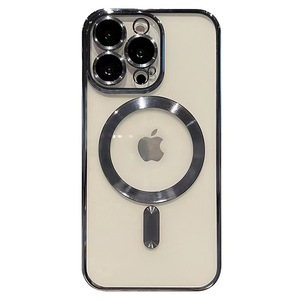 <span class=keywords><strong>Coque</strong></span> de téléphone antichute antichoc en TPU souple magnétique avec texture CD électroplaquée pour <span class=keywords><strong>iPhone</strong></span> 13 14 15 16 17 18 <span class=keywords><strong>Pro</strong></span> <span class=keywords><strong>Max</strong></span> Plus - Product Image 1