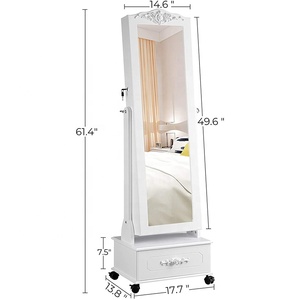 פניקס בית מותאם אישית עץ תכשיטי ארון יוקרה תכשיטי ארון תכשיטי אחסון ארון מראה - Product Image 5