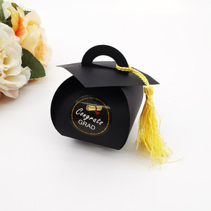 Scatola Regalo a Forma di Cappello da Laurea, Bomboniere per Festa di Laurea, Scatole per Caramelle con Nappa, Centrotavola, Decorazioni per la Classe del 2026 - Product Image 5