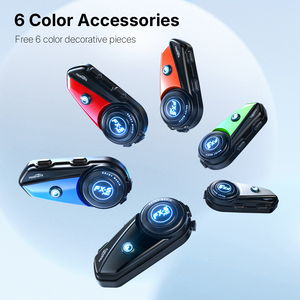 2 pièces Intercom <span class=keywords><strong>Bluetooth</strong></span> pour <span class=keywords><strong>casque</strong></span> Fodsports FX-S Pro 5.4 1000M pour 3 motards, <span class=keywords><strong>casque</strong></span> interphone <span class=keywords><strong>moto</strong></span> avec réduction de bruit CVC - Product Image 2