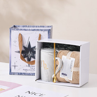 Offre Spéciale Coffret Cadeau Homme pour la Fête des Pères, Tasse en Céramique, Serviette et Boîtes pour Mariage, Anniversaire, Saint-Valentin, Souvenirs Attentionnés
