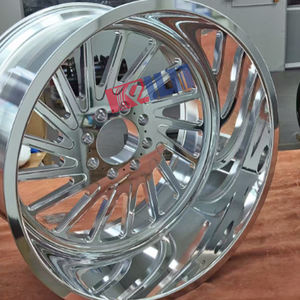 Roues forgées 24x14 à plat profond en alliage d'aluminium hautement poli 4 pièces New American Force Wheels - Product Image 1