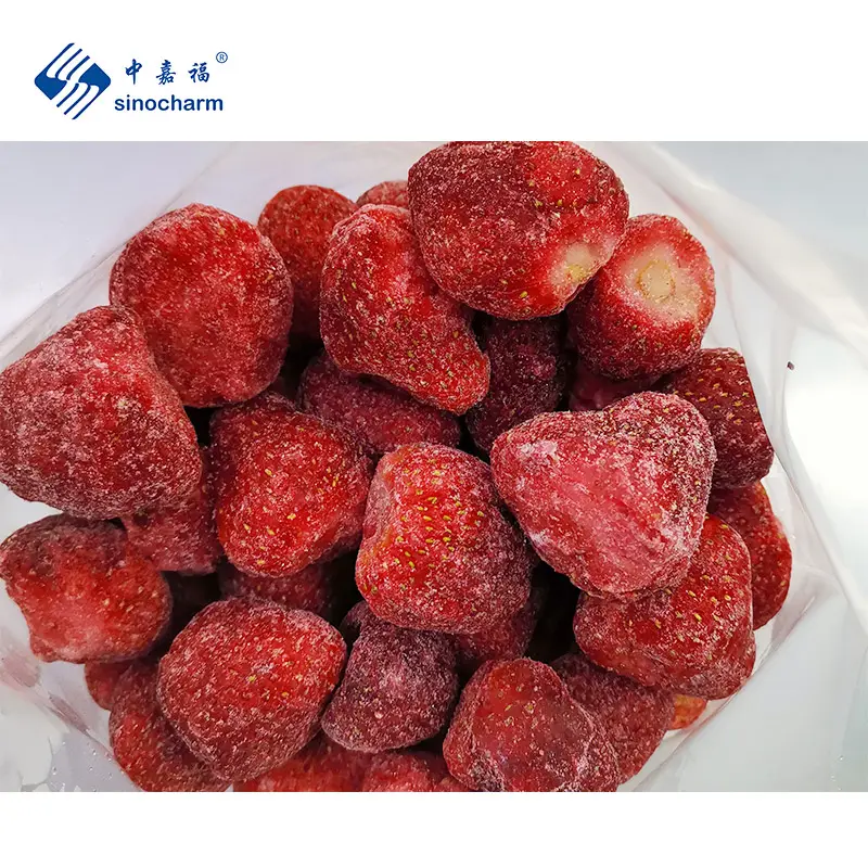 Sinocharm Frozen Fruits Sweet Charlie Organic Strawberry 25-35mm Wholesale Price Frozen IQF Whole Strawberry with BRC A