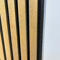 Panneau mural acoustique en MDF haute densité, placage bois, panneau d'absorption acoustique pour intérieur moderne