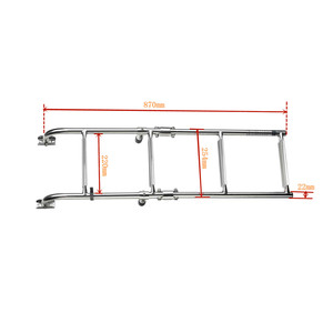 Échelle de bateau en acier inoxydable 2+2 pliable pour la modernisation et la mise à niveau des équipements marins - Product Image 3