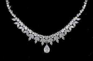 Collar de tenis de plata 925 con moissanita de múltiples formas, piedras blancas transparentes, elegante joyería de moda para bodas y fiestas. - Product Image 5