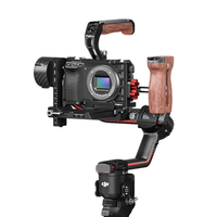 Cage de caméra noire personnalisable pour A6500/A6400/A6300/A6000, rig vidéo en aluminium avec supports griffe froide et filetages 1/4'', anti-rayures