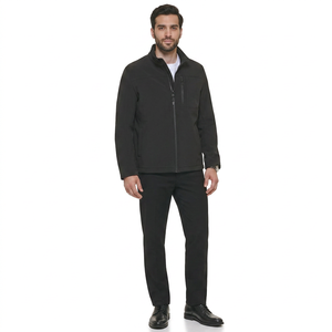 Veste softshell imperméable à capuche pour homme Finer Threads - Mode automne, style vintage, tissu épais, fermeture éclair, personnalisable - Product Image 1