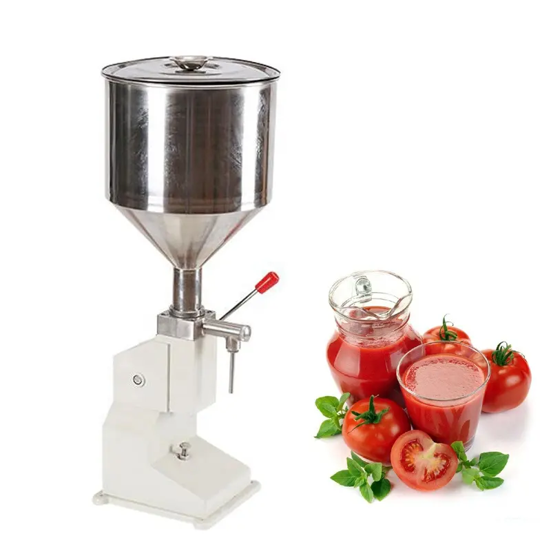 manual liquid filling machine with a graduated scale, 5-50ml paste and liquid bottles&cosmetics cream cans