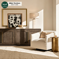 Ensemble de canapés modulaires haut de gamme, mobilier d'intérieur moderne, canapé de salon avec accoudoirs de style abri et assise cascade pour appartement