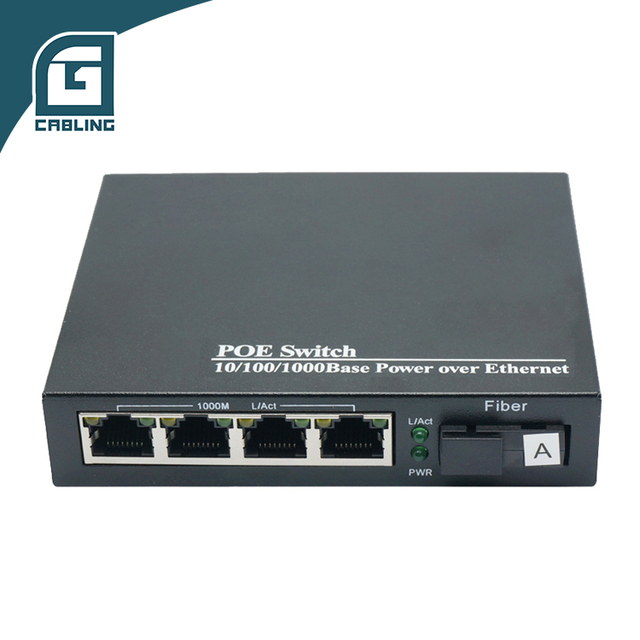 Gcabling Fiber Optic 10gb 4 6 8 10 16 24 32 48 Switch Poe Gigabit Extender 8 10 24 Ports Managed Switch 24 Port 10/100/1000mbps