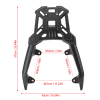 Support de bagages arrière premium anti-décoloration pour moto Honda ADV160 – Porte-bagages arrière étendu avec plaque de fixation