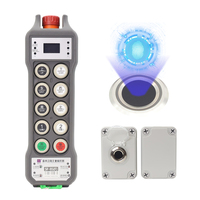 Télécommande industrielle sans fil à empreinte digitale, 8 boutons, vitesse unique, gestion d'accès pour 100 empreintes digitales, pour grue et palan