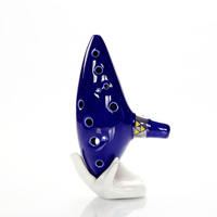 12 trous Ocarina bleu céramique Alto C légende d'Ocarina flûte instrument de musique traditionnelle chinoise