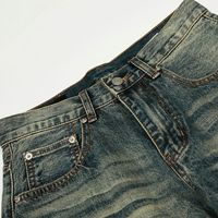Jeans Baggy Vintage Effet Usé Jaune Teinté pour Hommes – Vente en Gros – Prise en Charge OEM/ODM et Personnalisation Avancée