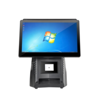 Système de point de vente à double écran 15,6 pouces pour magasin, processeur I5/i7 10e/13e génération, Wi-Fi 6, écran tactile 10 points, métal+ABS