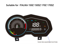 Harga Pabrik Terlaris Speedometer Digital Motor 12V Cocok untuk ITALIKA 150Z 150SZ 170Z 170SZ