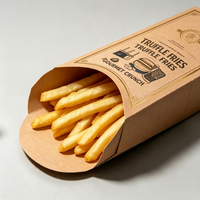 Gobelets à frites en papier inclinés multi-tailles pour churros, pop-corn, gaufres, café, traiteur, vente au détail, achats en gros, fournisseurs mondiaux