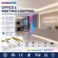 Bande LED COB RGBW 560 LED, haute luminosité, 16W par mètre, 24V, PCB 12mm, Ra90, découpable, IP20, IP65, IP67, IP68, étanche