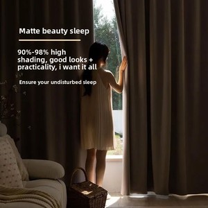 Rideaux occultants prêts à poser en tissu <span class=keywords><strong>satin</strong></span>é de luxe, effet soie haute précision, best-seller transfrontalier, avec crochets modernes et simples - Product Image 2