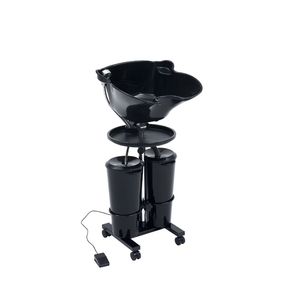 Station de lavage de cheveux mobile portable et réglable avec bac à shampoing intégré pour salon - Product Image 1